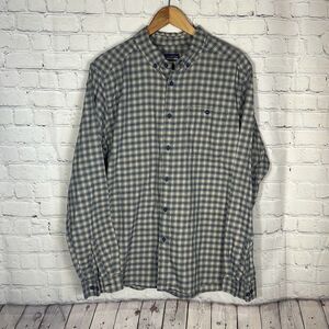 Patagonia Blue and White Plaid Casual Button Down Shirt